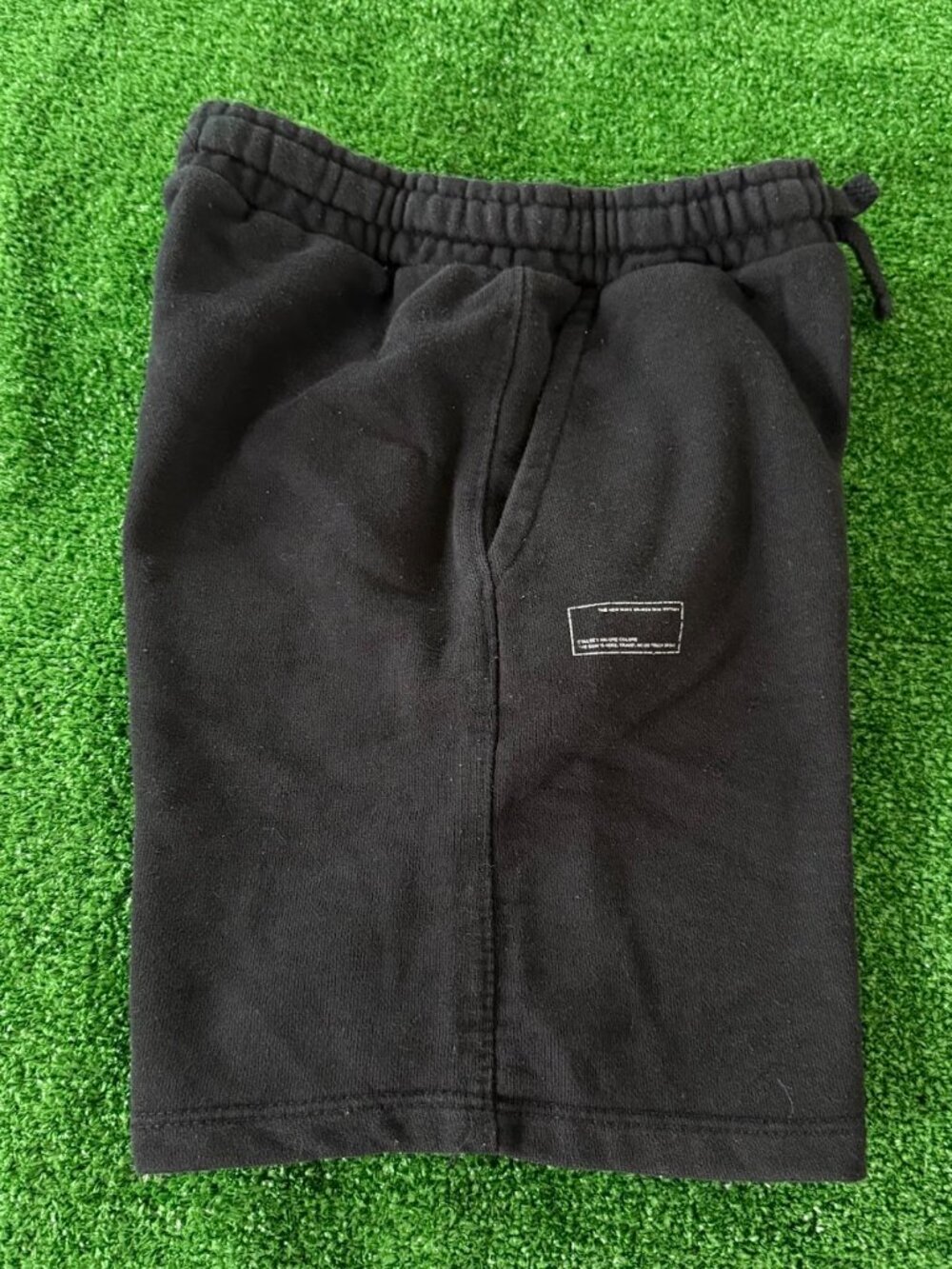 Zara Kids Boys Solid Black French Terry Shorts Size 8 Elastic Waist Pockets